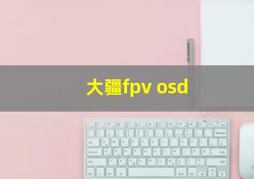 大疆fpv osd